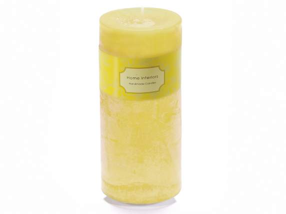 Large canary yellow candle