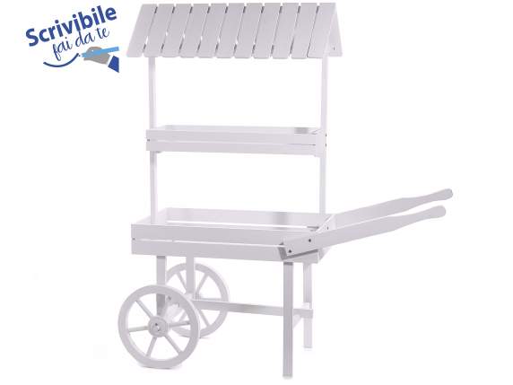 Lilac wooden display and decorative cart