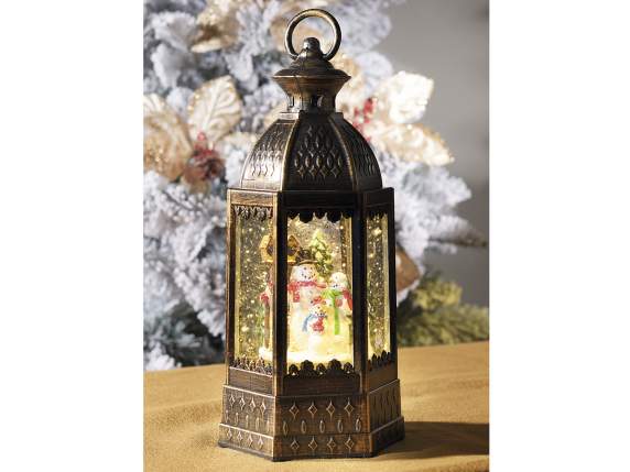 Linterna decorativa con luces LED brillantes y movimiento
