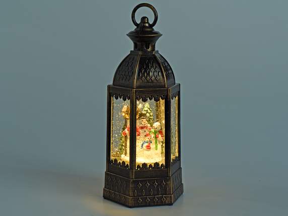 Linterna decorativa con luces LED brillantes y movimiento