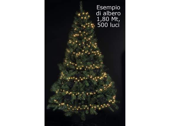 Cadena de luces de 12,5 m y 500 LED de color blanco cálido