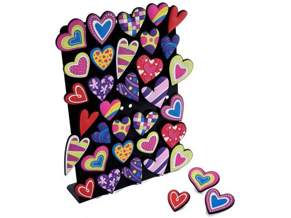 Magnete cuore Gommoplà in gomma c/calamita in espositore