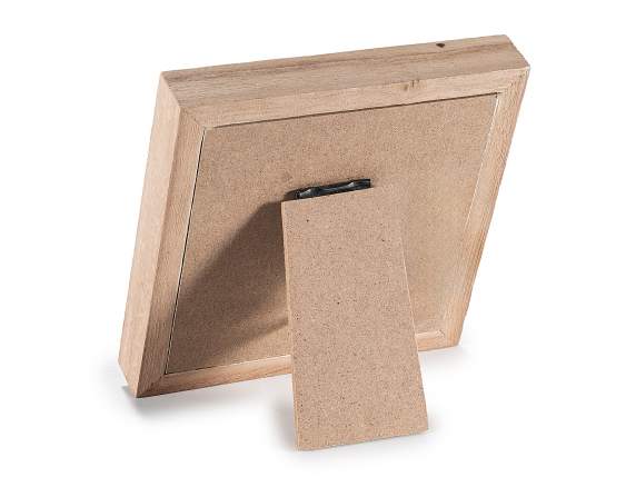 Marco madera decoración y adorno de mamá y papá en relieve