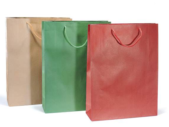 Maxi bag / envelope in colored paper with handles