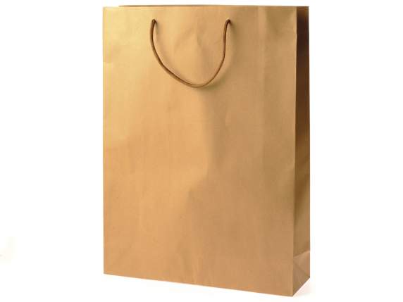 Maxi bag / envelope in natural paper with handles