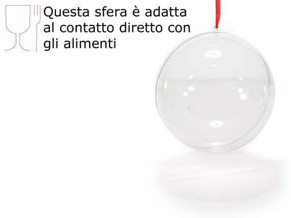 Maxi openable spheres with ribbon