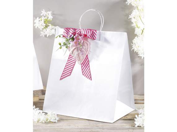 Maxi bag - envelope with a wide base in white paper