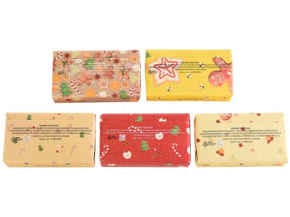 Jabón vegetal navideño 150 g sin colorantes