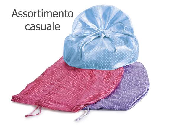 Bolso porta palomas de poliéster con lunares grabados