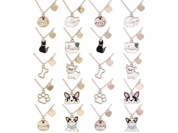 Collar de metal con animal sorpresa en bolsa de comida