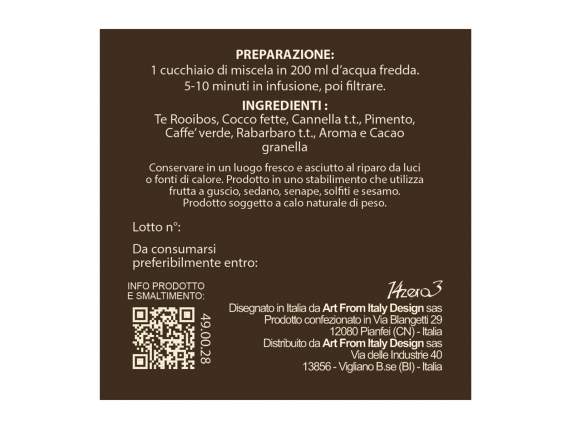 Infusión fría de té de hierbas Cafè Shakerato en pack 40 g