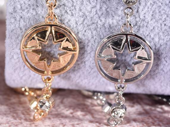 Pulsera de metal Rosa dei Venti en tubo y expositor