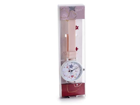 Reloj de cuarzo Heart Star con correa de silicona