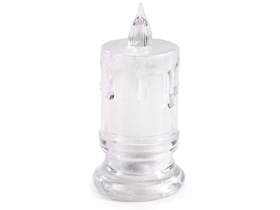 Vela de plástico con luz LED para colocar de pie.