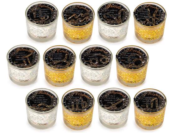 Vela de gel perfumada en tarro de vidrio Horóscopo