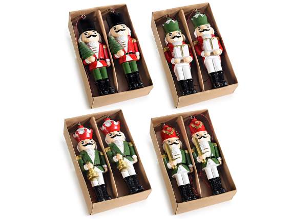 Pack de 2 cascanueces colgantes de resina
