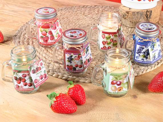Vela perfumada en tarro de cristal con tapa metálica