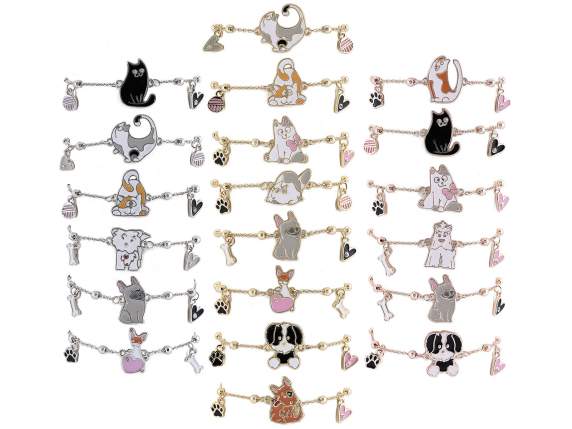 Pulsera sorpresa metal con forma animal en bolsa de comida