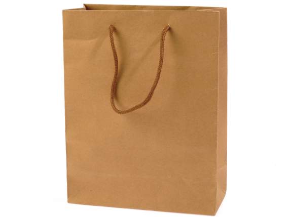 Medium bag / envelope in natural paper with handles