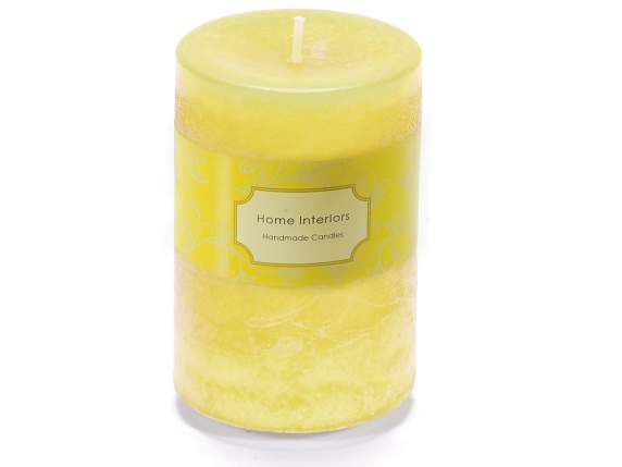 Medium canary yellow candle