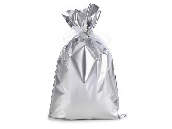 30x50h 45 micron matt silver metallic envelope