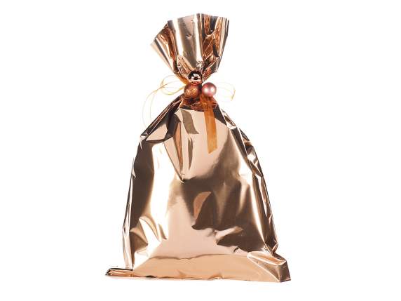 Metallic brown polished bag 30x50H 45micron