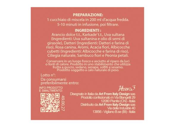 40 g de infusión de té de hierbas en frío Amarena Variegato