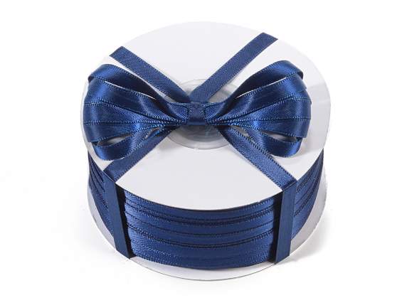 Midnight blue double satin ribbon