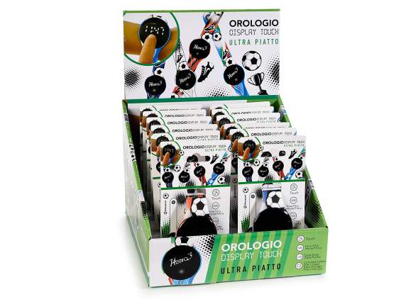Montre numérique étanche en silicone thème football