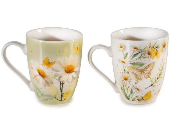 Mug en porcelaine de 300 ml avec filtre à thé en métal