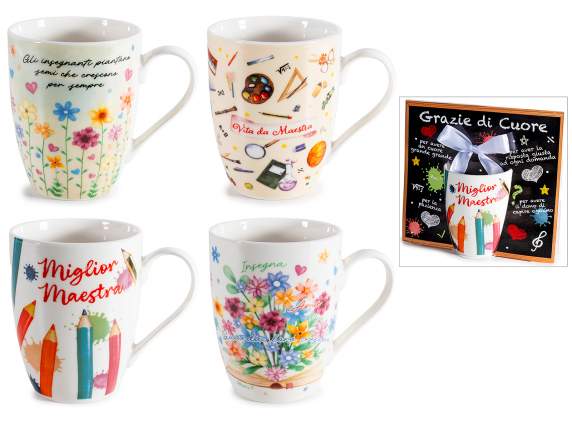 Mug en porcelaine de 300 ml avec décorations Maestra