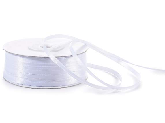 Nastro doppio raso 3mm bianco neve