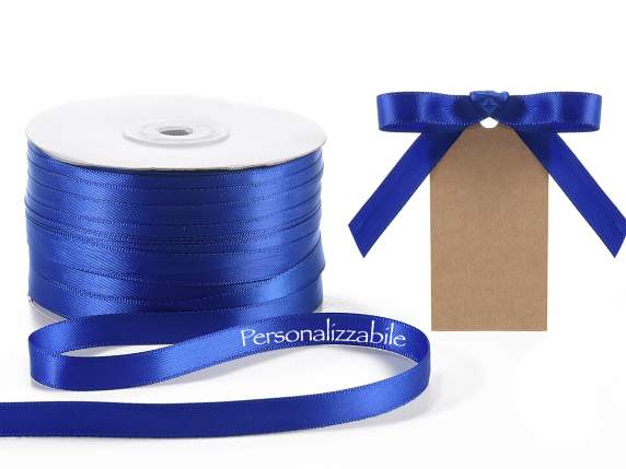 Nastro doppio raso 10mm royal blue personalizzato