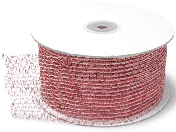 Nastro rete modellabile rosso 60mm x 25mt
