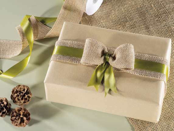 Pack of 50 sheets of natural kraft wrapping paper