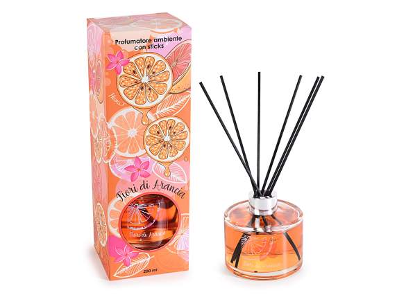 200ml room fragrance with Orange Blossom stick