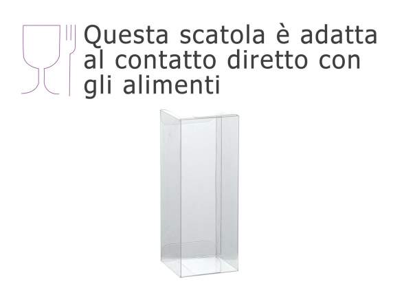 Long rectangular box in PET - food use