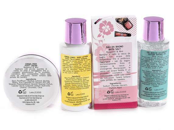Cutie cadou cu pantof, set de frumusete cu 4 produse
