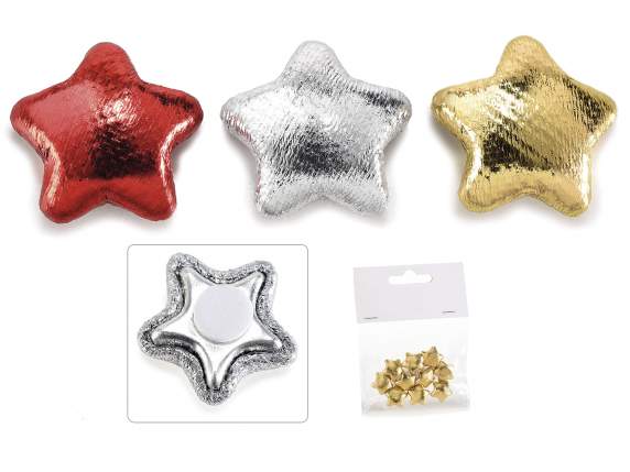 Pack of 10 colored stars with double-sided tape