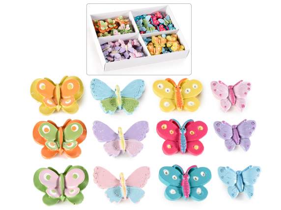 Pack of 72 resin butterflies with biadhesive