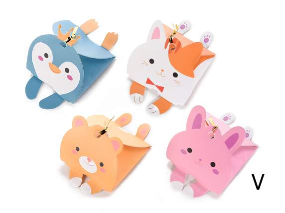 Package 48 small box animal shaped