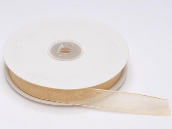 Panglică din organza 15 mm șampanie