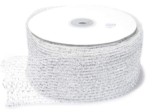 Bandă de plasă modelabilă argintie de 60 mm