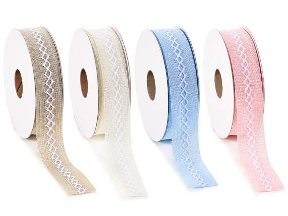 Panglica din esatura colorata de 25 mm cu cheie greceasca