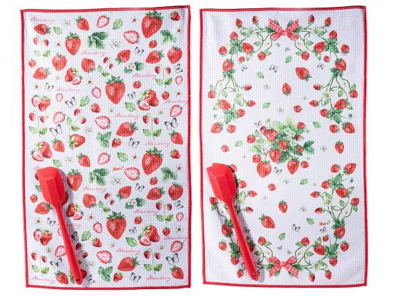 Paño cocina microfibra estampado con espátula de silicona