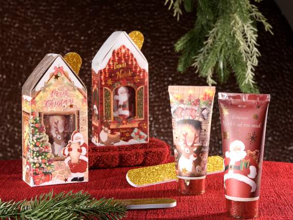 Set de regalo de Navidad con crema de manos de 40 ml y lima