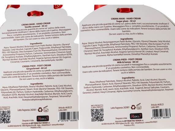 Set de regalo Navidad crema de manos 30 ml y crema pies 60ml