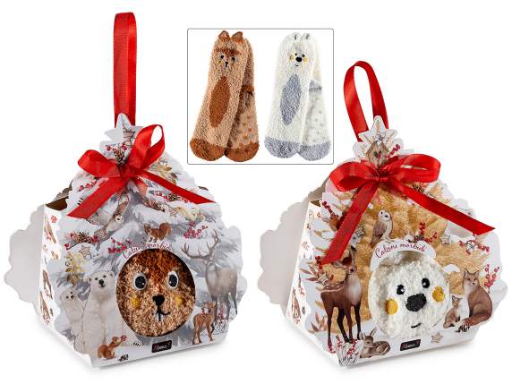 Paquete de regalo de un par de calcetines suaves