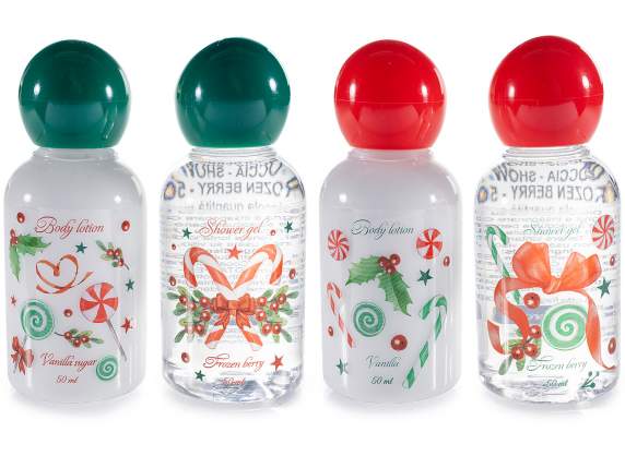 Set de regalo navideño con 2 productos corporales de 50 ml.