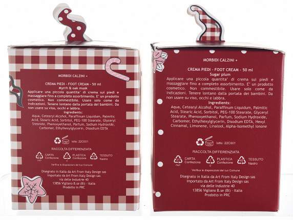 Set de regalo: crema perfumada para pies de 50 ml y calcetin